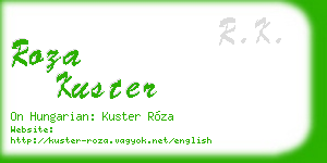 roza kuster business card